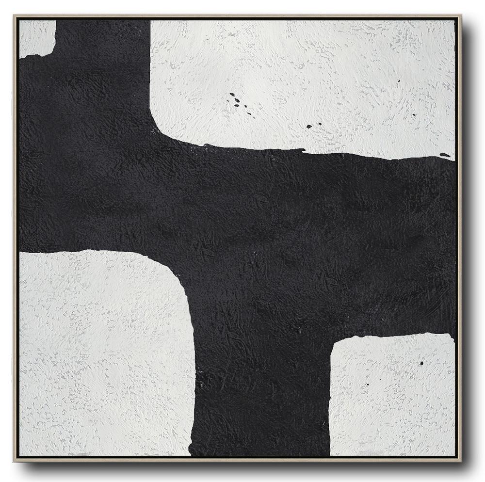 Minimal Black and White Painting #MN2A - Click Image to Close